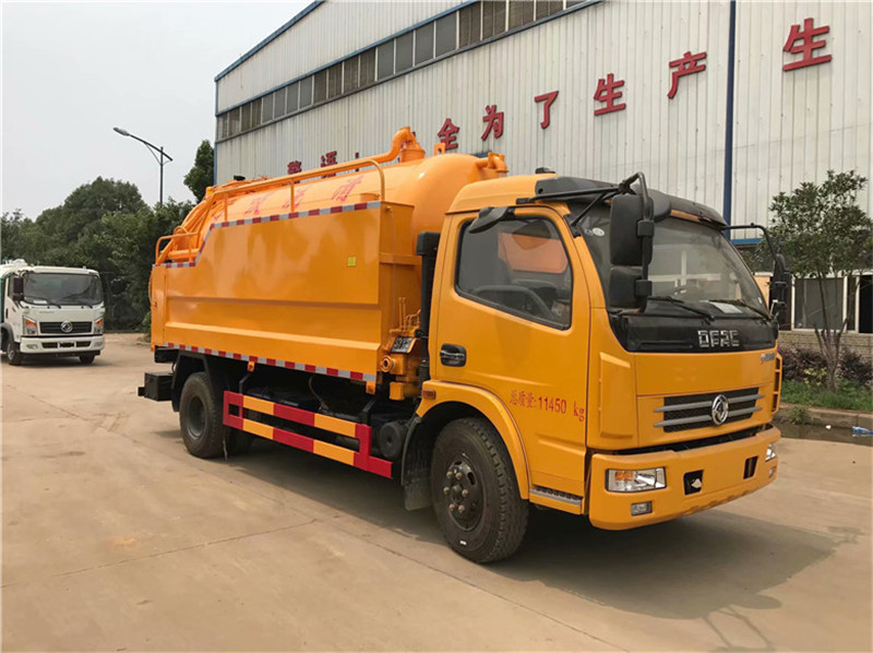 国六东风大多利卡清洗吸污车一体罐8方