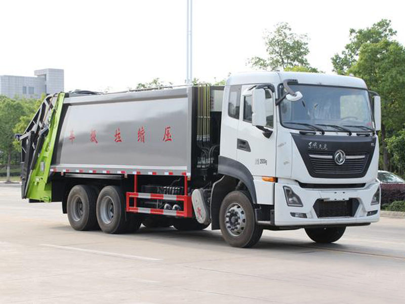 东风天龙后双桥压缩式垃圾车